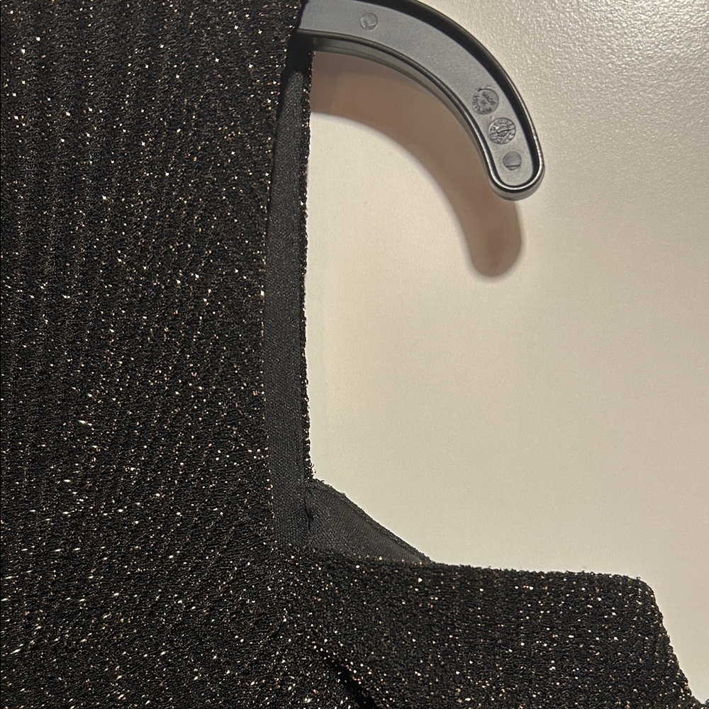 Elegant Black w/Gold Glitter Dress - Picture 3 of 5